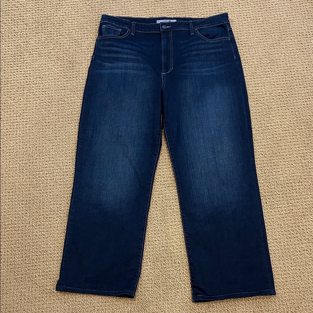 Joe's Jeans Wide Leg Full Length Jeans size 34 Belisama Dark Blue Wash